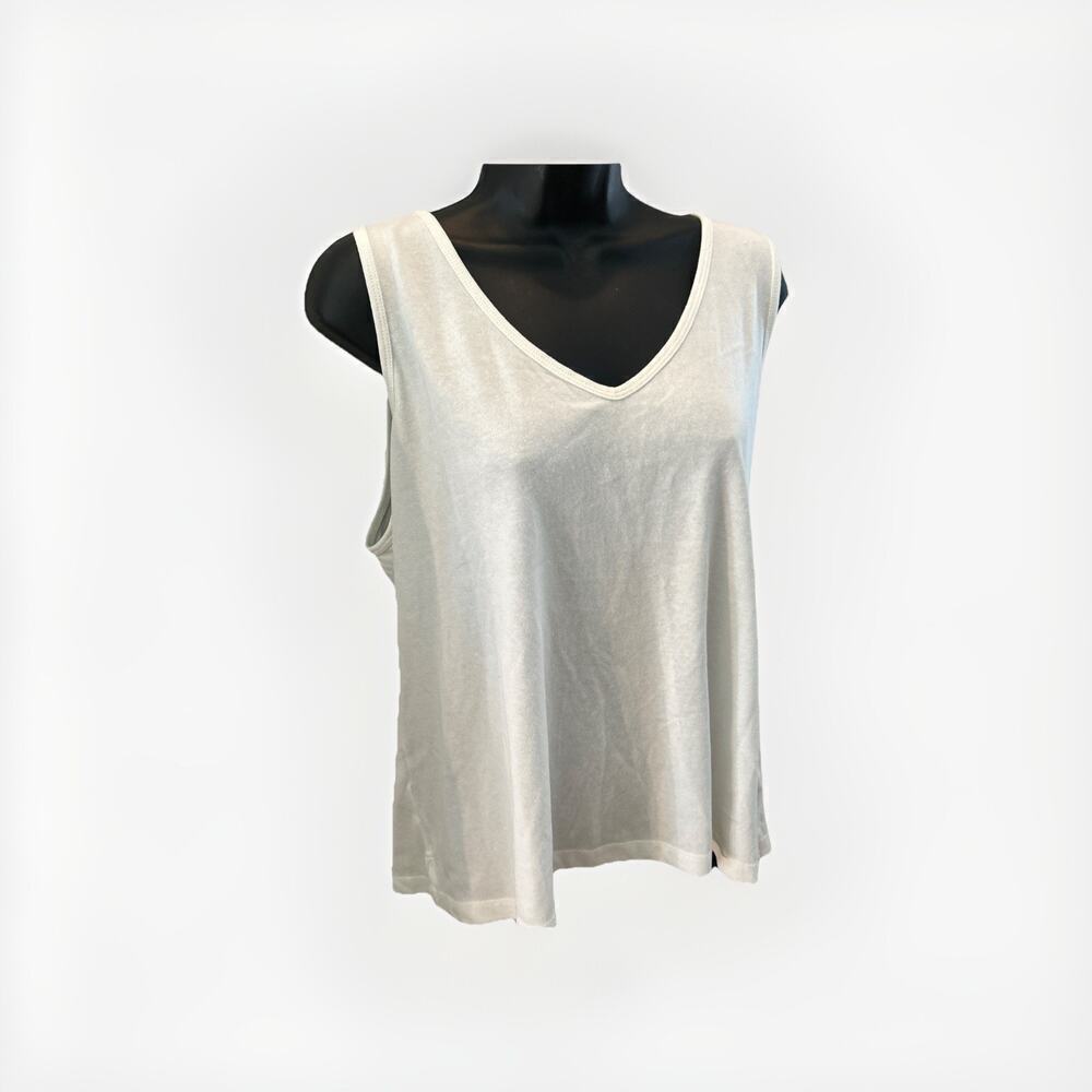 Madewell by J.Crew Women's Tomboy V-Neck Tank Top SIZE: XL AI224 White New NWT